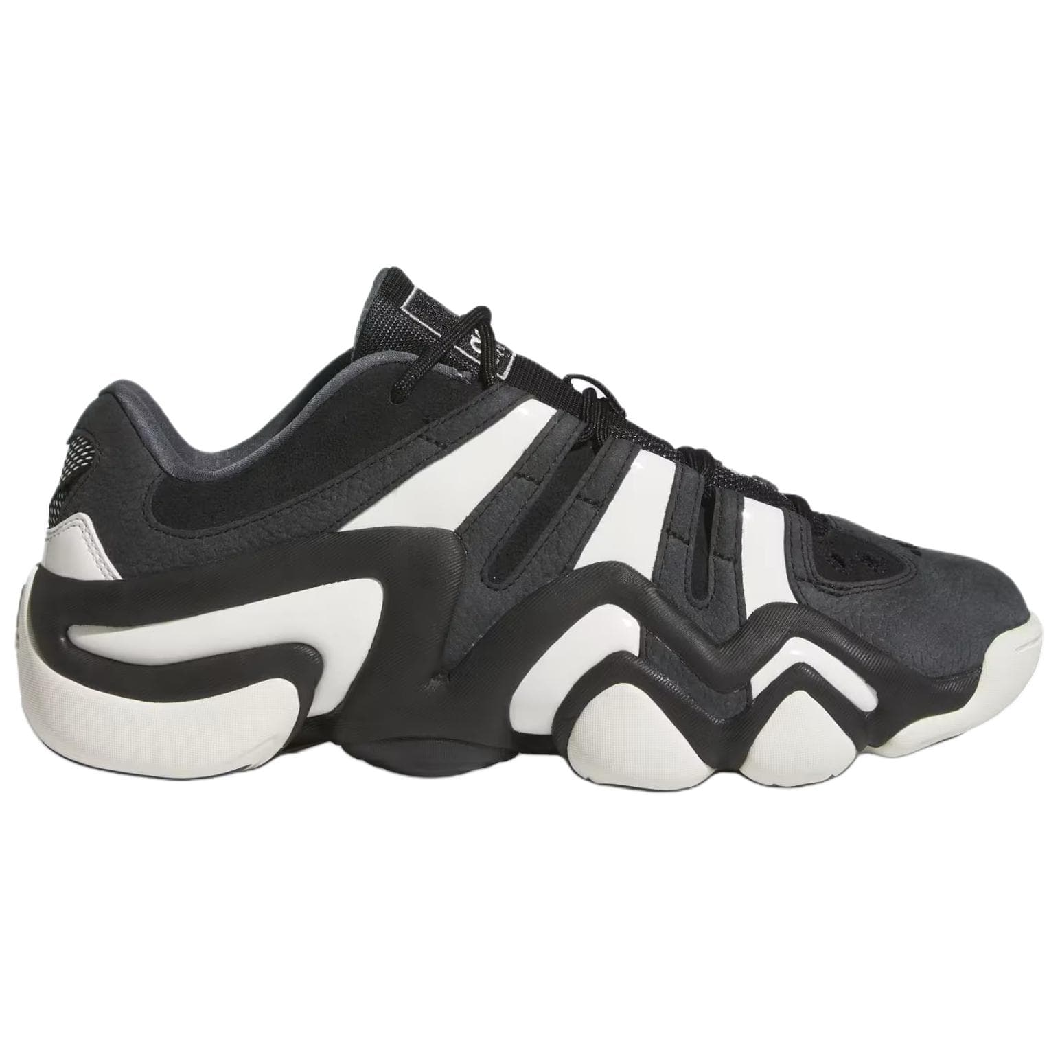 Кроссовки для баскетбола Adidas Crazy 8 противоскользящие устойчивые к истиранию низкие баскетбольные кроссовки мужские черно-белые - изображение 2