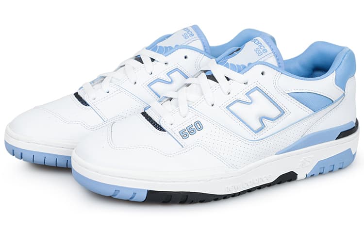 Ретро баскетбольные кроссовки New Balance 550 White Blue - изображение 3