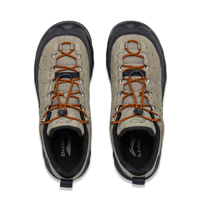 Кроссовки Li NING Outdoor Counterflow Linyun SE Дышащая Низкопрофильная Походная Обувь Унисекс Скальная Серый Ночной Черный - изображение 5