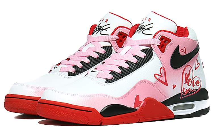 Ретро баскетбольные кроссовки Nike Flight Legacy Red White - изображение 3