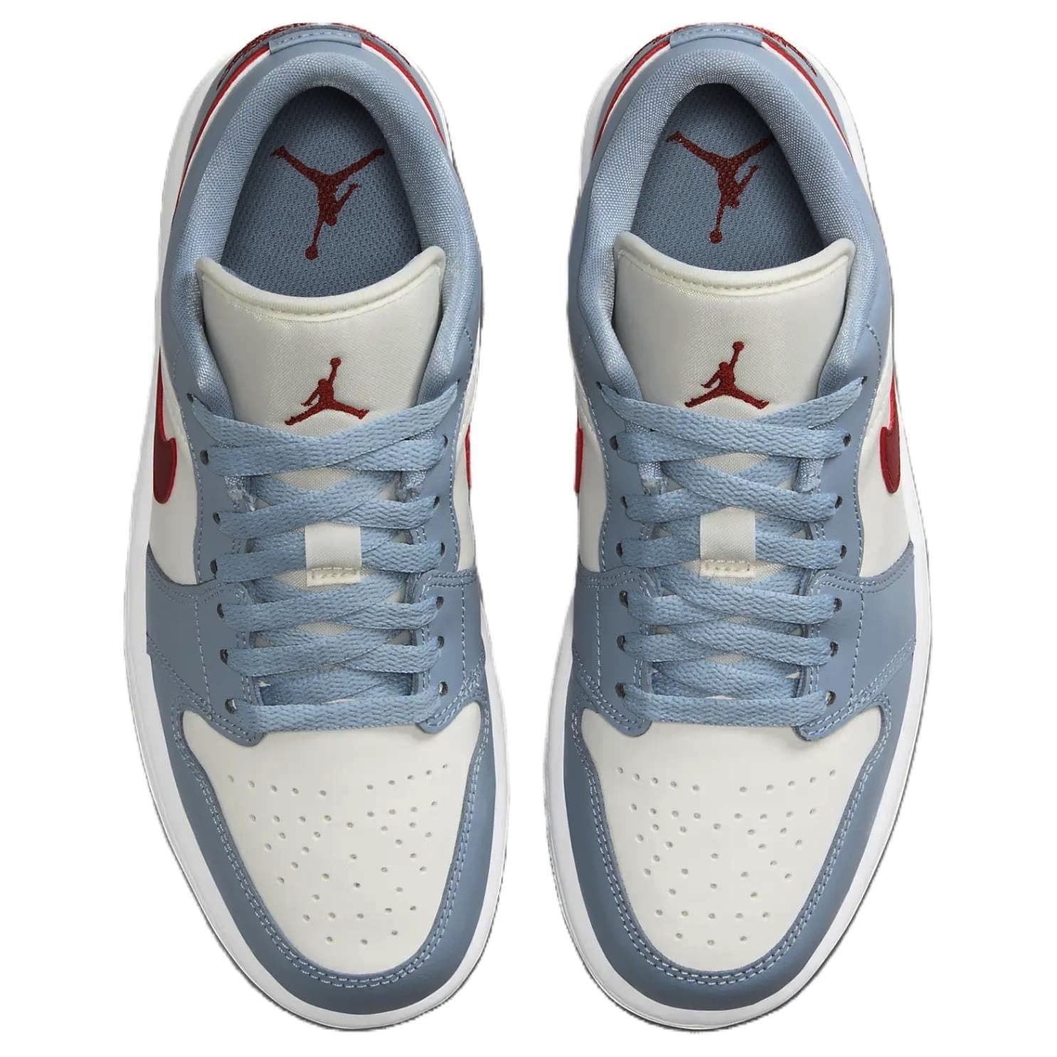 Ретро баскетбольные кроссовки Jordan Air Jordan 1 Low Blue Grey Dune Red - изображение 3