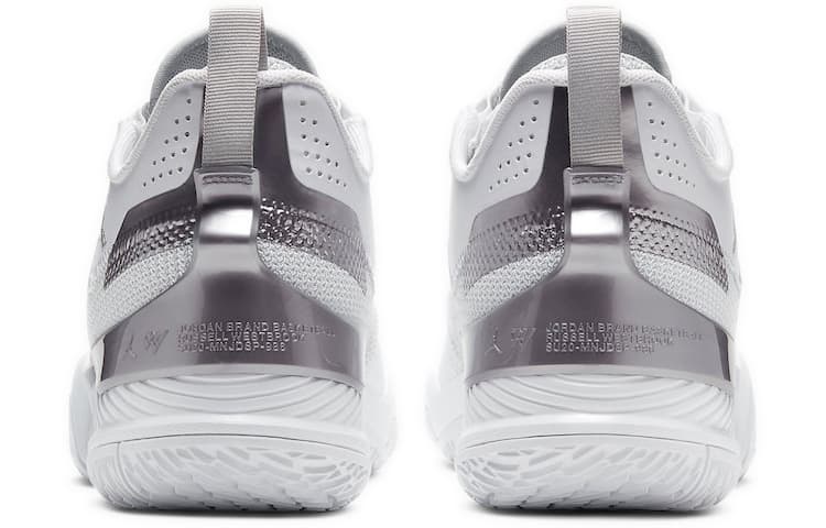Ретро баскетбольные кроссовки Jordan One Take 1 White Grey - изображение 5