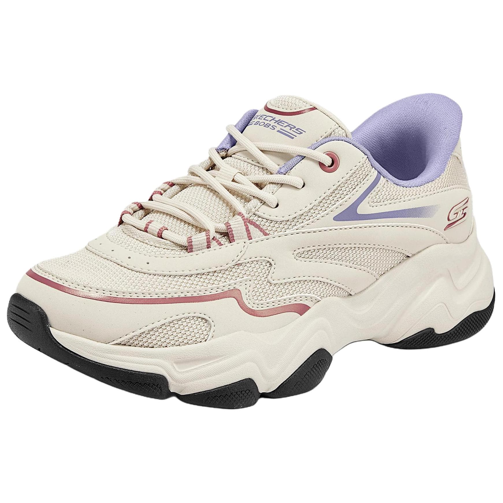 Кроссовки для спортзала Skechers Sportlife Низкие Кроссовки для Тренировок Женские Бежевые Белые Фиолетовые - изображение 2