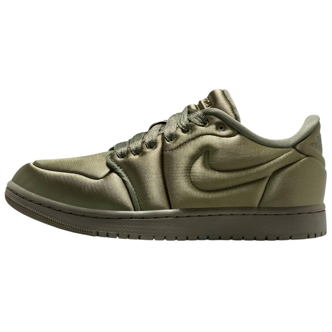 Ретро баскетбольные кроссовки Jordan Air Jordan 1 Противоскользящие Устойчивые к износу Низкие Кроссовки для скейтбординга Женские Оливково-зеленые - изображение 1