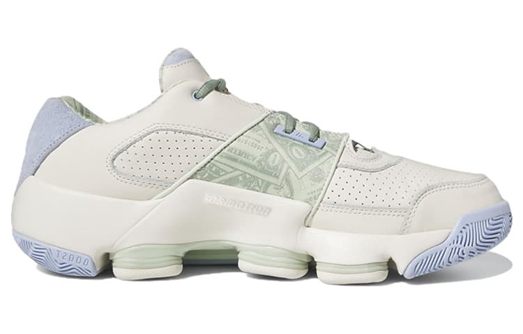 Ретро баскетбольные кроссовки adidas Agent Gil Restomod White Green Purple - изображение 2