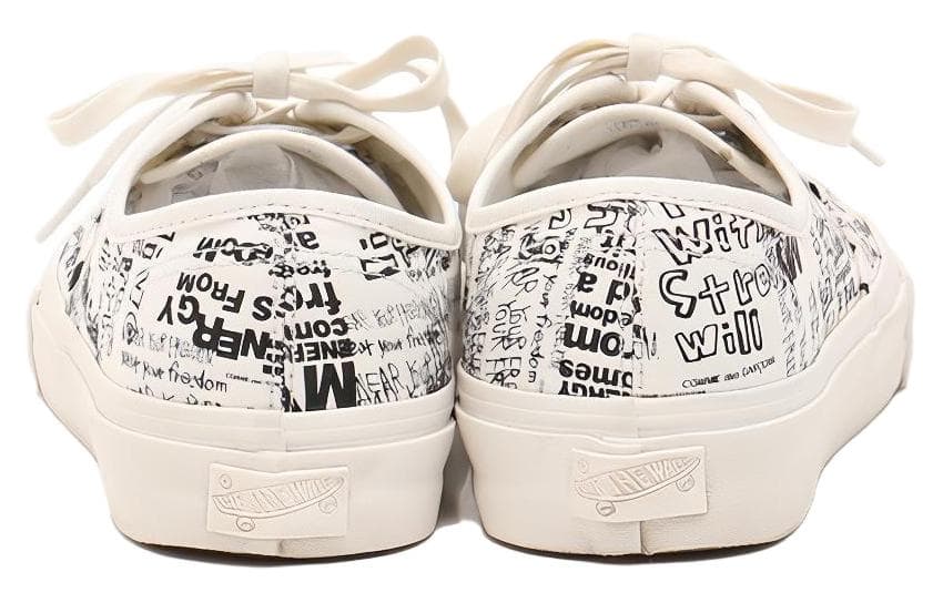 Кеды Comme des Garcons x Vans Authentic Black White Print - изображение 3