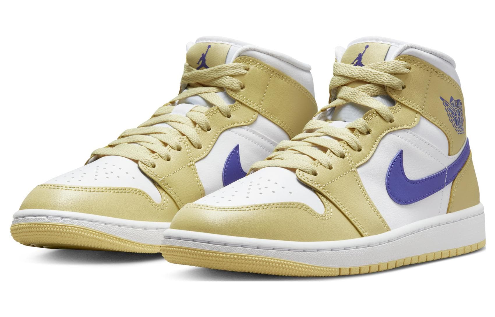 Ретро баскетбольные кроссовки Jordan Air Jordan 1 Mid "Lemon Wash" — фото 2