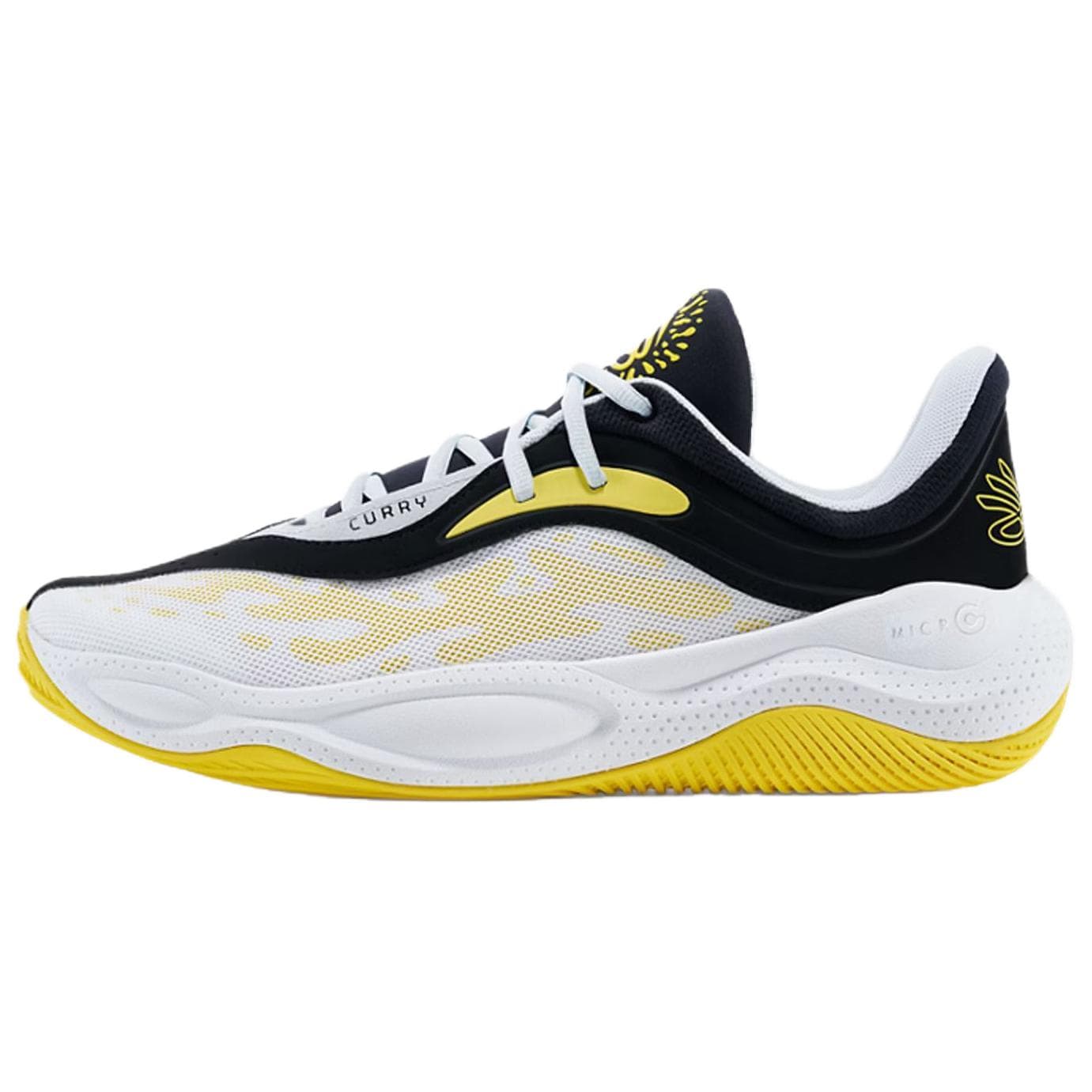 Кроссовки для баскетбола Under Armour Curry Водный аккорд 25 Low Топ Баскетбольные кроссовки Унисекс Белый желтый - изображение 1