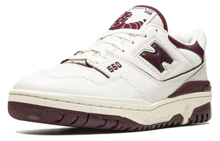 Ретро баскетбольные кроссовки Aimé Leon Dore x New Balance 550 White Purple - изображение 2