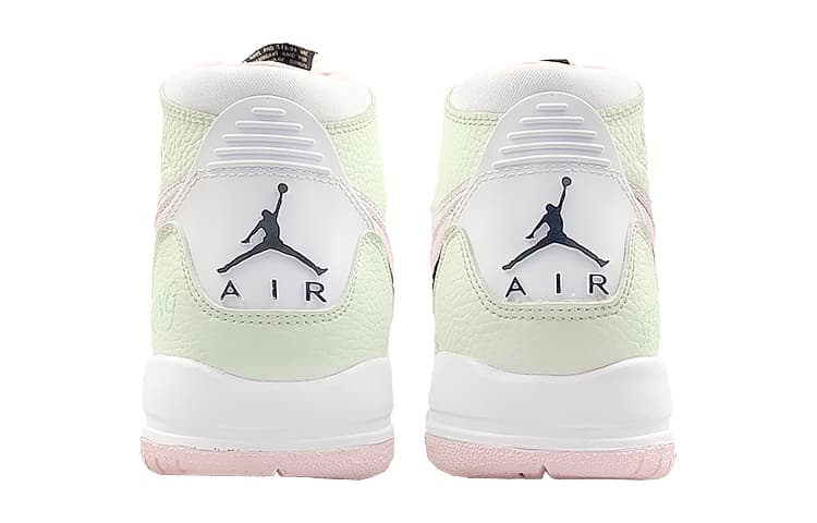 Ретро баскетбольные кроссовки Jordan Legacy 312 High White Green Pink - изображение 5