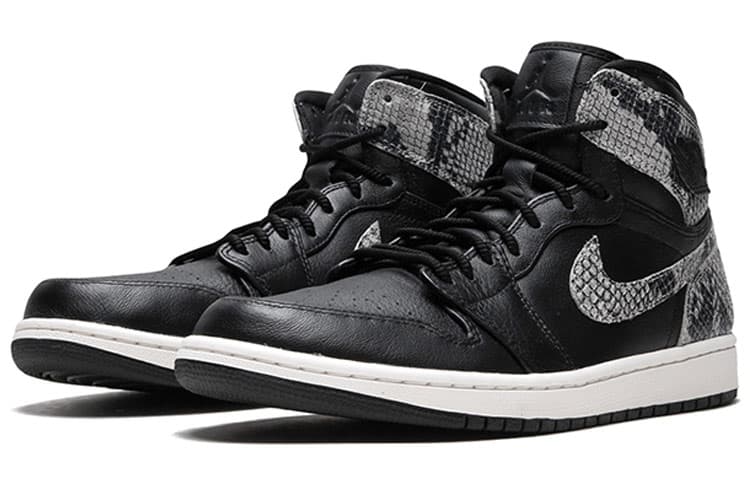 Ретро баскетбольные кроссовки Jordan Air Jordan 1 Retro High Black Snake - изображение 3