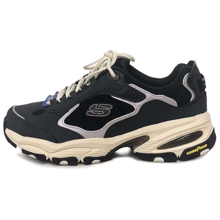 Кроссовки Skechers Air cooled Память Устойчивый к истиранию Дышащая Походная обувь Женская Черный Бежевый Серебряный - изображение 1