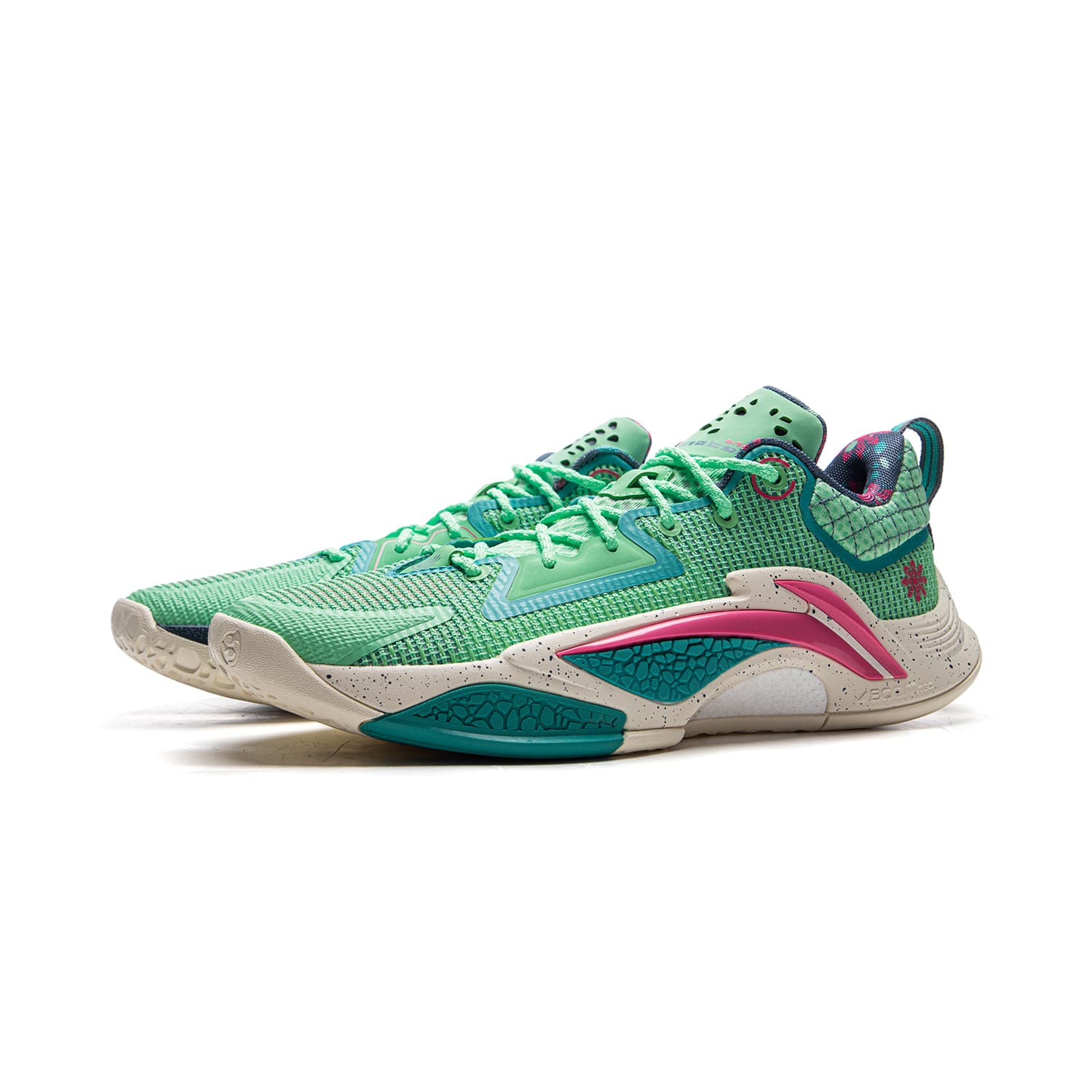 Кроссовки для баскетбола Li-Ning Way of Wade 1 Обувь для баскетбола с устойчивостью, амортизацией, сцеплением и поддержкой, низкие, мужские, зеленый - изображение 3