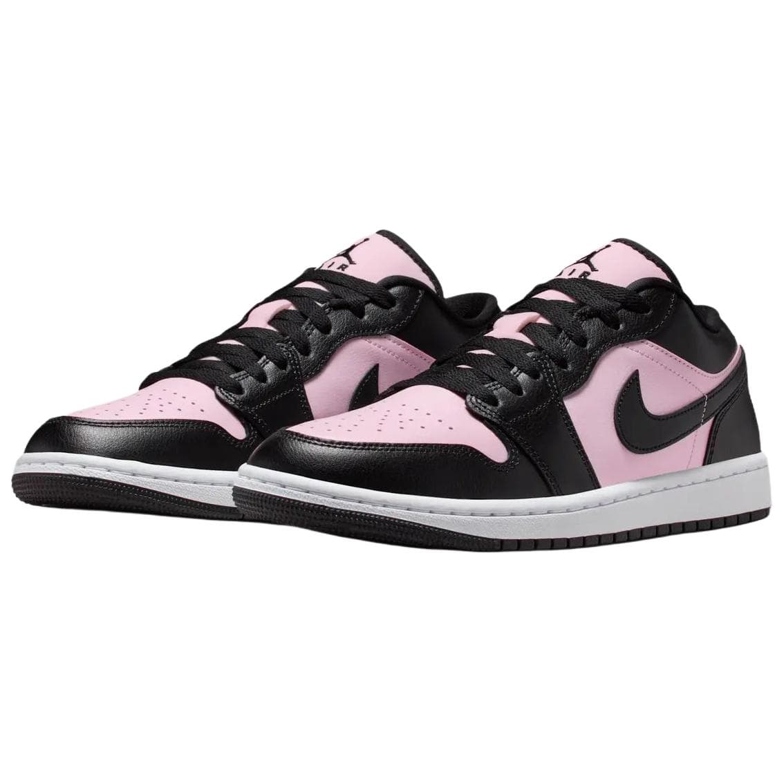Ретро баскетбольные кроссовки Jordan Air Jordan 1 Дышащие Низкие Кроссовки для Баскетбола Винтажные Женские Черные Розовые - изображение 3