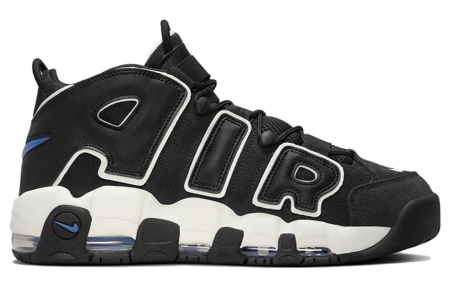 Ретро баскетбольные кроссовки Nike Air More Uptempo Black White - изображение 2
