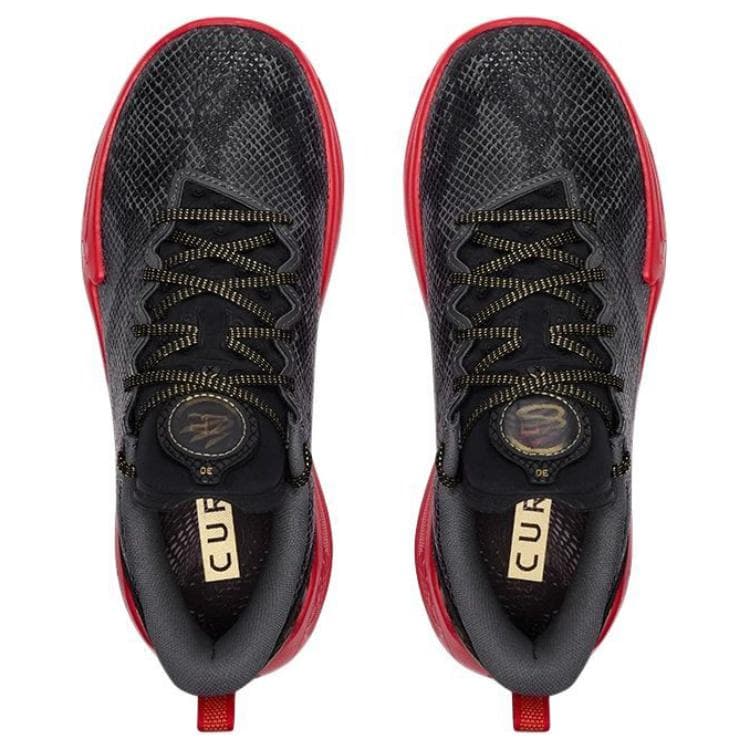 Кроссовки для баскетбола Under Armour Curry 12 Low Топ Баскетбольные кроссовки Унисекс Черно-серый - изображение 4