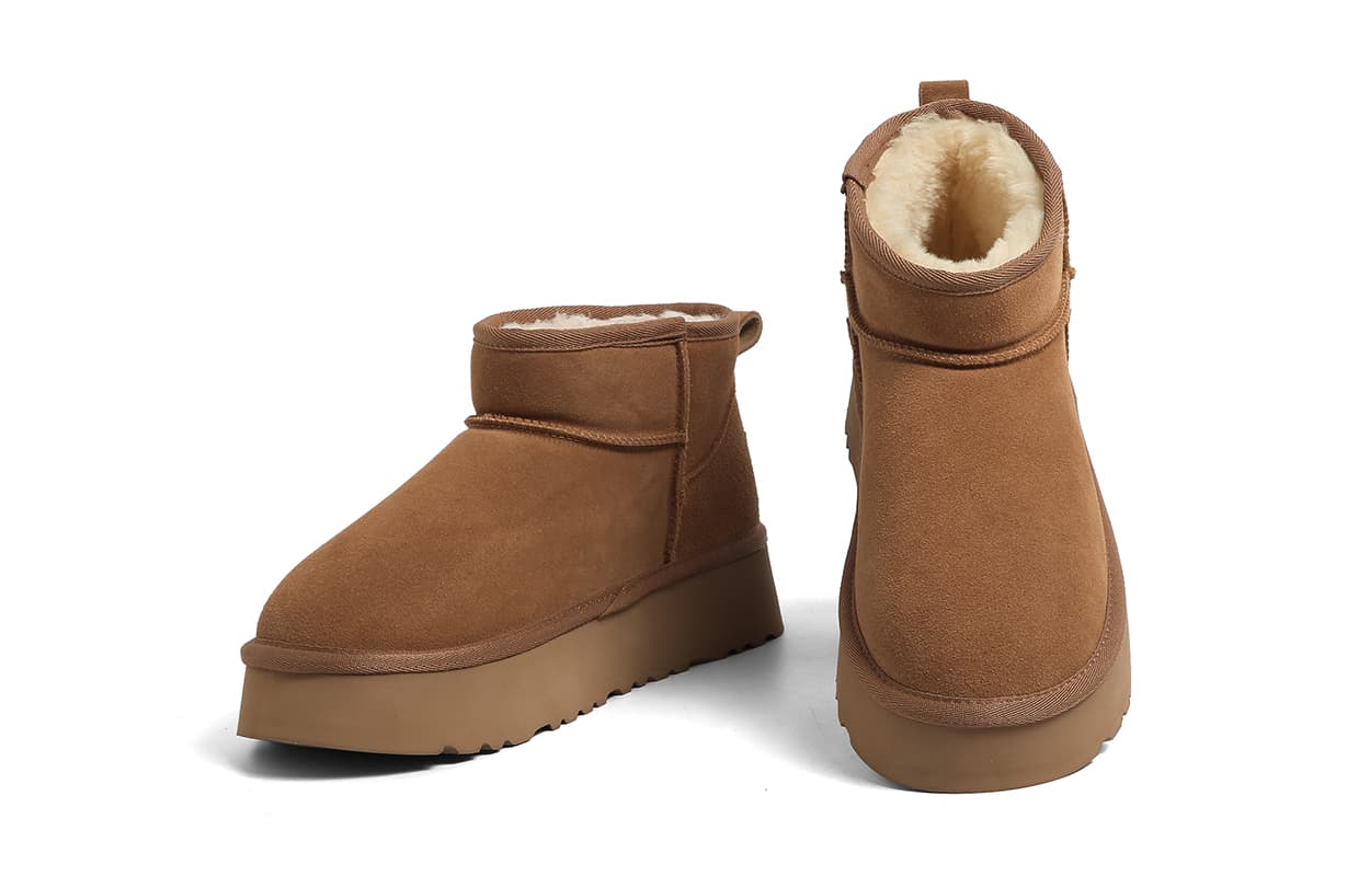 Ботинки зимние HUANQIU Snow Boots Brown - изображение 5