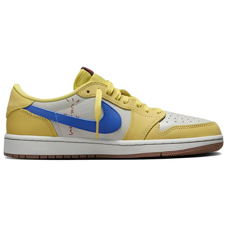 Ретро баскетбольные кроссовки Travis Scott x Air Jordan Retro Low Yellow - изображение 2