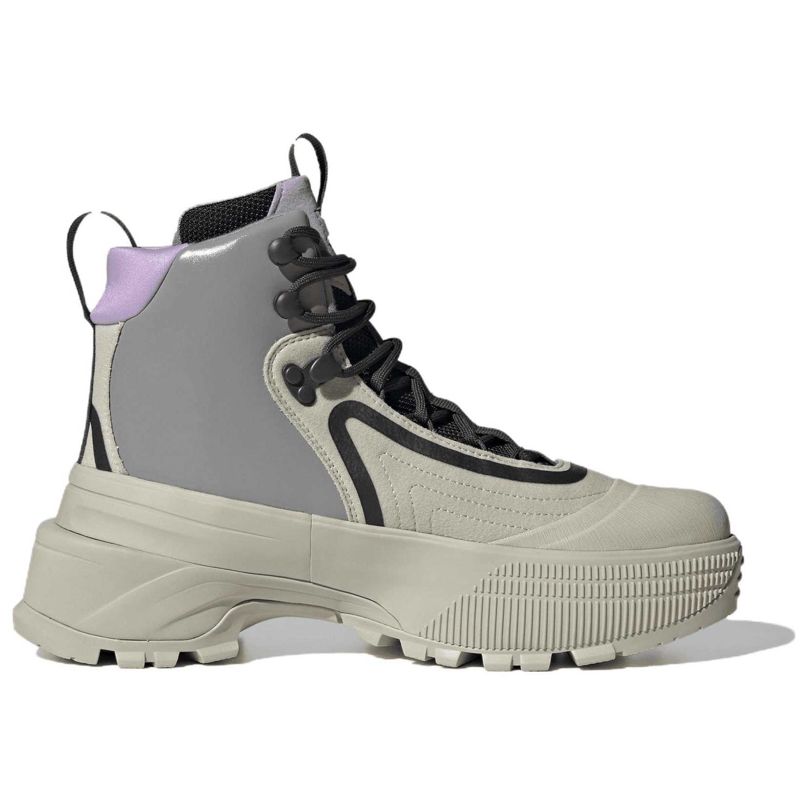 Кроссовки Adidas Climawarm Hiking Амортизация Высокие Кеды Уличная Обувь Женские Серый Фиолетовый - изображение 2