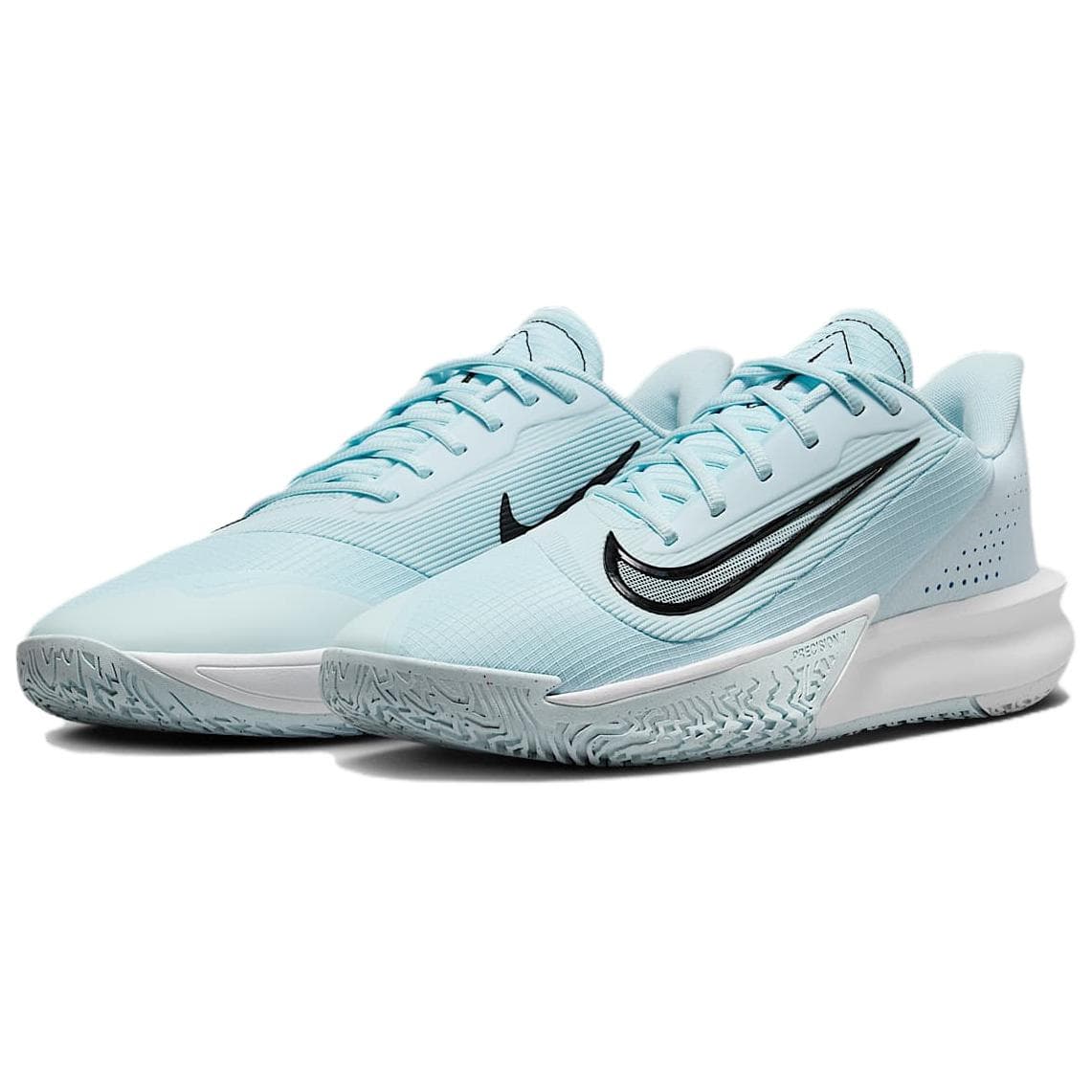 Кроссовки для баскетбола Nike Precision 7 противоскользящие устойчивые к истиранию низкие баскетбольные кроссовки мужские циановые - изображение 3