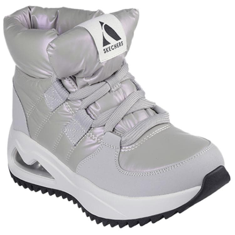 Ботинки зимние Skechers Uno Peaks Термический Устойчивый к Износу Короткие Снежные Ботинки Женские Серебристо-Серый - изображение 3