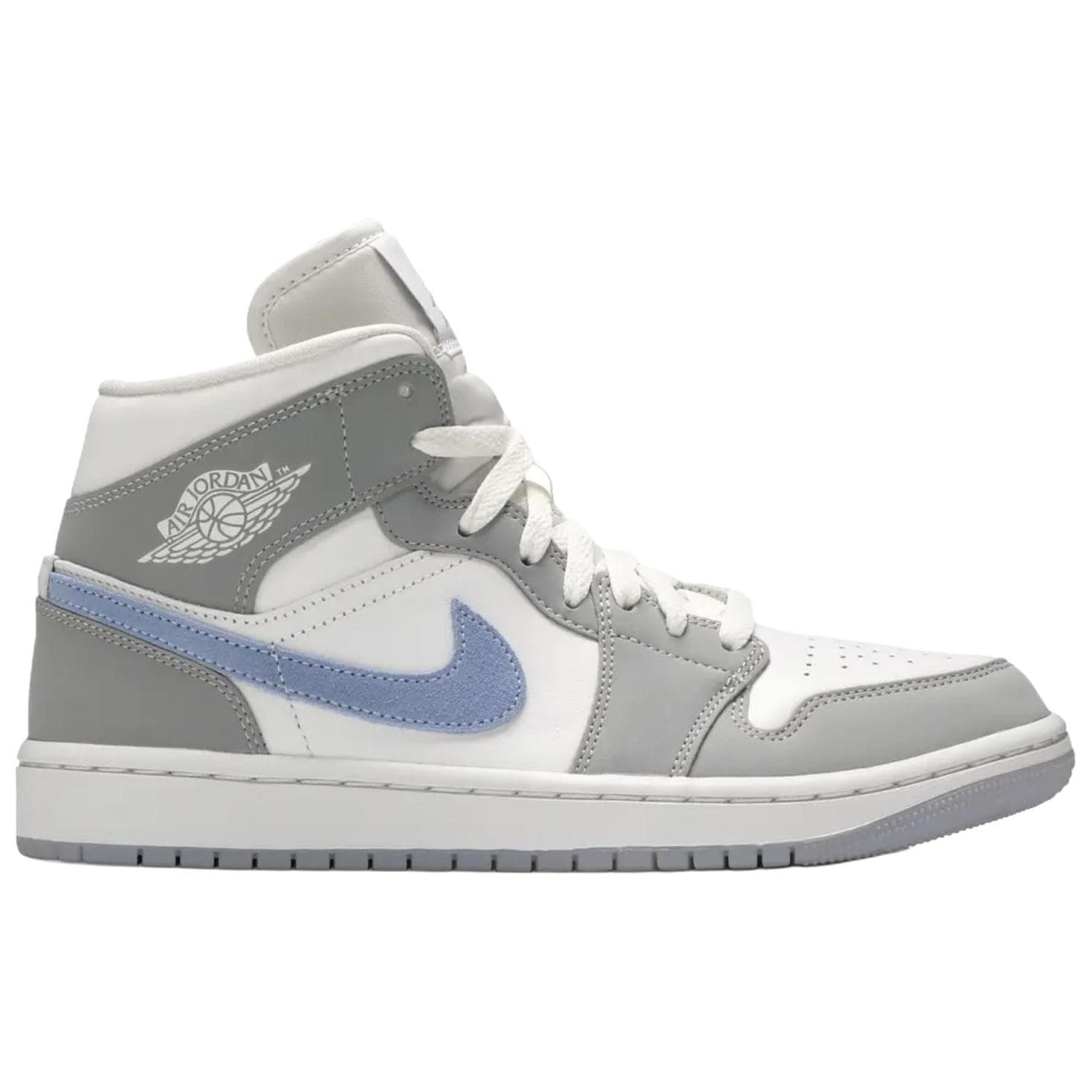 Ретро баскетбольные кроссовки Jordan Air Jordan 1 Mid "Wolf Grey" - изображение 2