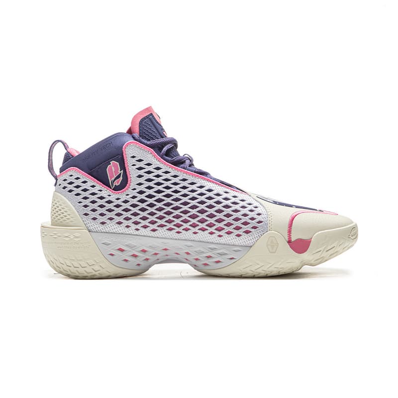 Кроссовки для баскетбола Li-Ning x LINING Fanwu 5 Ultra Boom Технология амортизации устойчивость поддержка комфорт Противоскользящая износостойкая Дышащий отскок сцепление Мид-топ Баскетбольные кроссовки Мужской Белый - изображение 2
