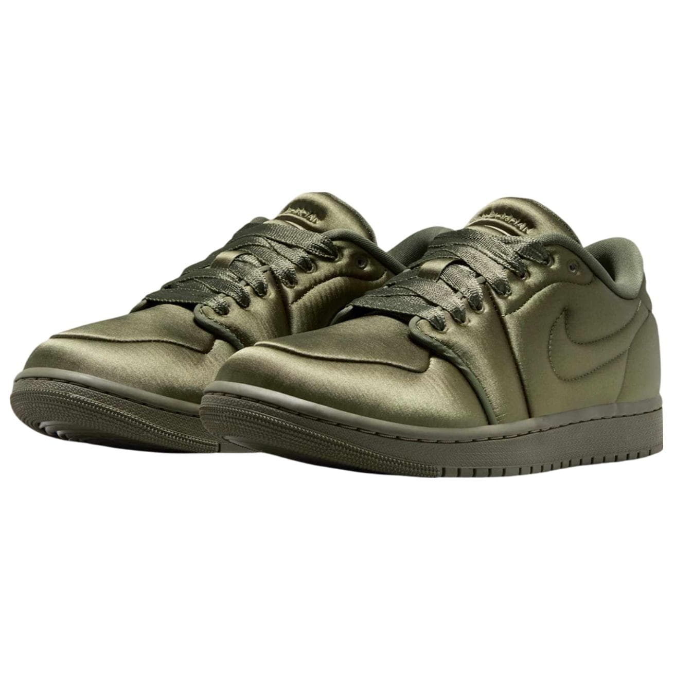Ретро баскетбольные кроссовки Jordan Air Jordan 1 Противоскользящие Устойчивые к износу Низкие Кроссовки для скейтбординга Женские Оливково-зеленые - изображение 3