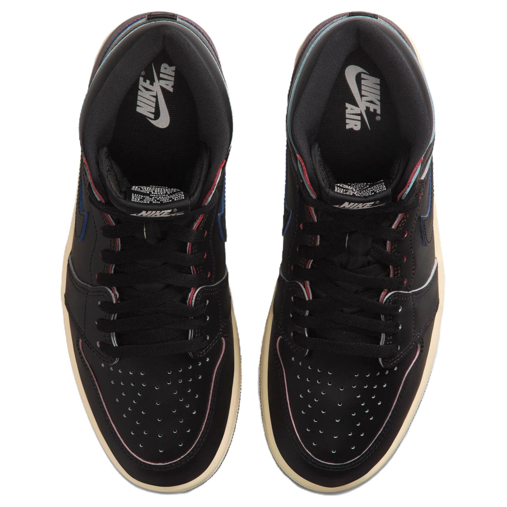 Ретро баскетбольные кроссовки Jordan Air Jordan 1 High Топ Ретро-баскетбольные кроссовки Мужской Черный Азиатский Версия - изображение 4