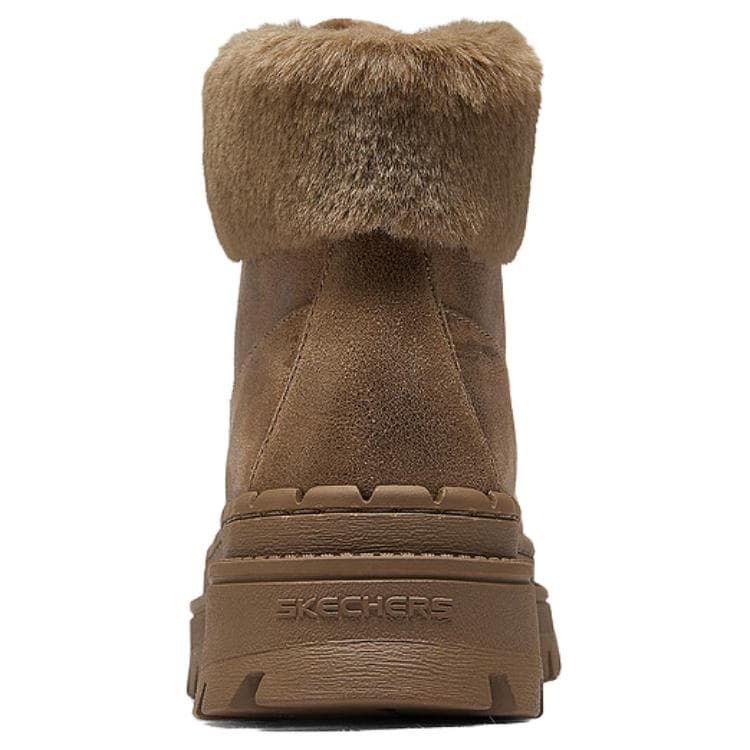 Ботинки зимние Skechers Modern Comfort Короткие Сноубутсы Женские Каштановые - изображение 5
