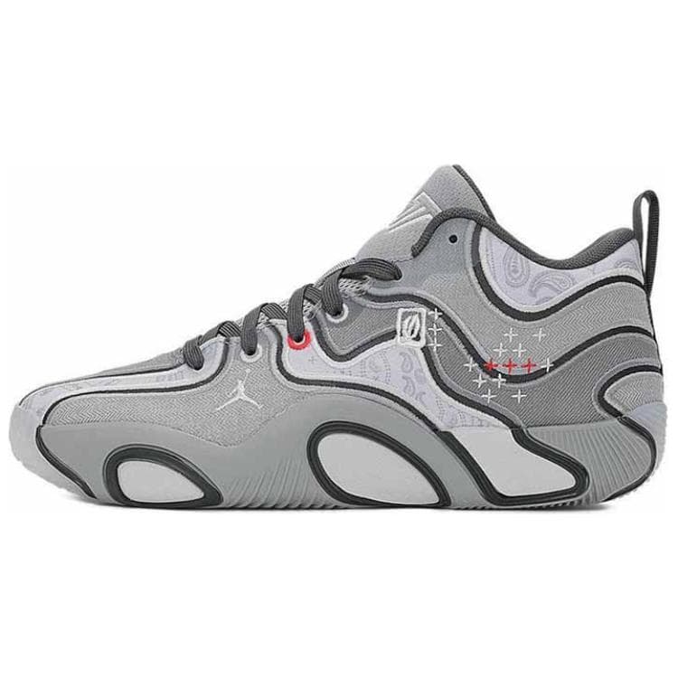 Кроссовки для баскетбола Jordan x Tatum 3 Баскетбольные кроссовки мид-топ мужские серые противоскользящие износостойкие - изображение 1