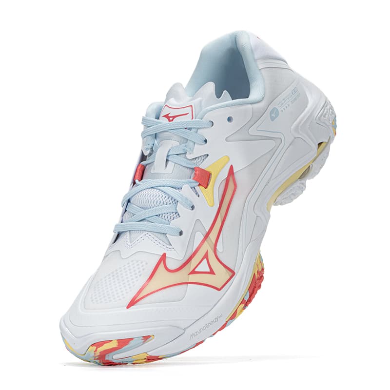 Кроссовки для спортзала Mizuno Wave Lightning Z8 Синтетическая кожа Низкий топ Тренировочные кроссовки Женские Лава Белый - изображение 3