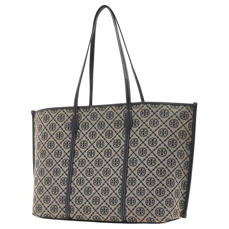 Мини-сумка TORY BURCH PerryT Monogram Хлопковое волокно с полиэстером сумка-тоут сумка через плечо большая женская синяя - изображение 2