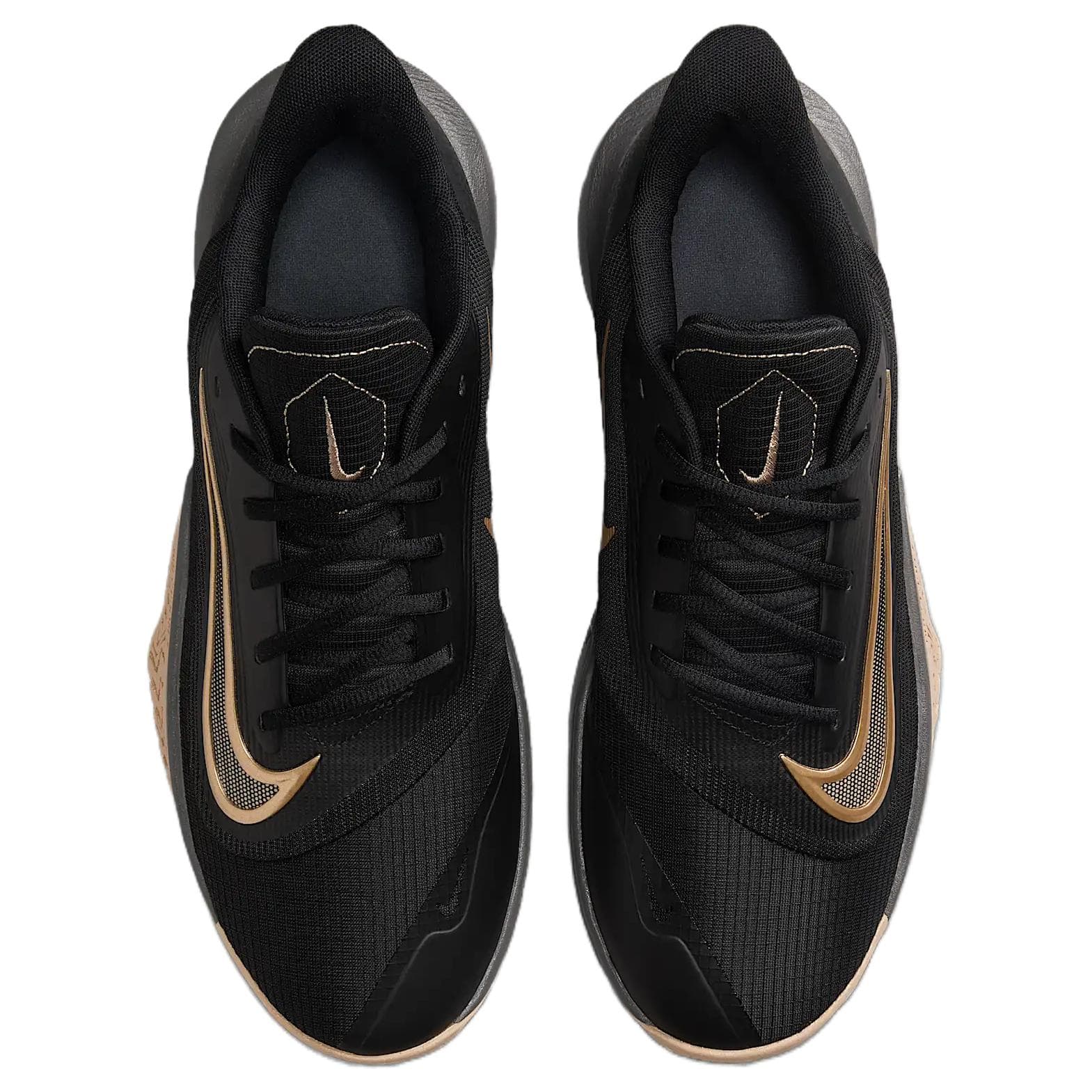 Кроссовки для баскетбола Nike Precision 7 Low Топ Баскетбольные кроссовки Мужские Черные Золотые - изображение 4
