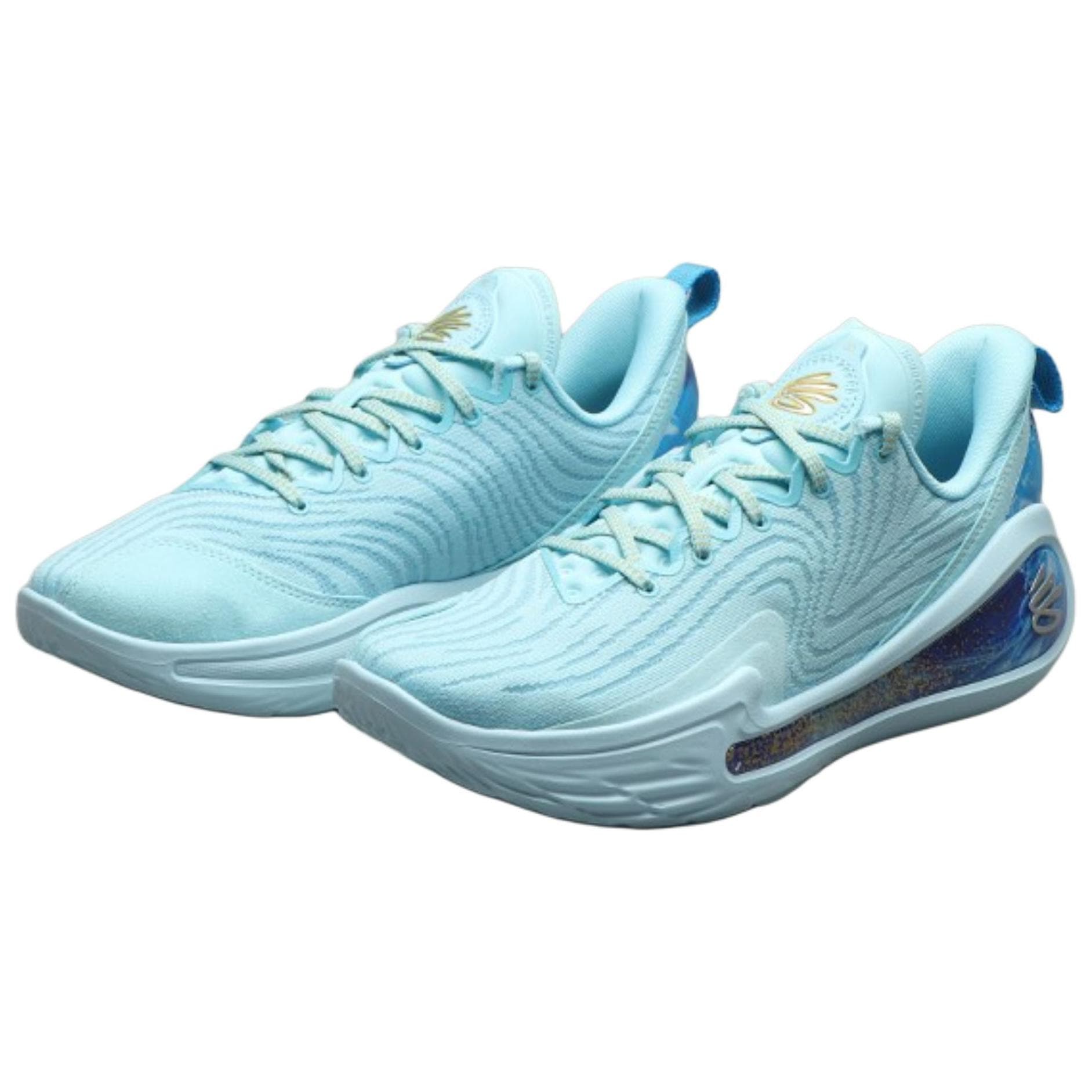 Кроссовки для баскетбола Under Armour Curry 12 Комфортные Низкие Баскетбольные Кроссовки Мужские Синие - изображение 3