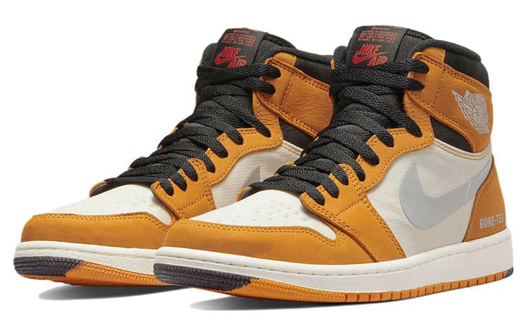 Ретро баскетбольные кроссовки Jordan Air Jordan 1 Element Gore-Tex "Light Curry" - изображение 3