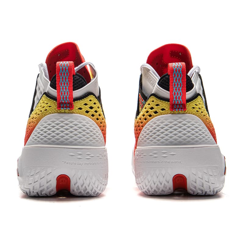 Кроссовки для баскетбола Li-Ning Way of Wade 5 с технологией BOOM, амортизация, устойчивость, поддержка, противоскользящая износостойкая дышащая подошва, отскок, сцепление, мид-топ, баскетбольные кроссовки, мужские, желто-бело-красные - изображение 6