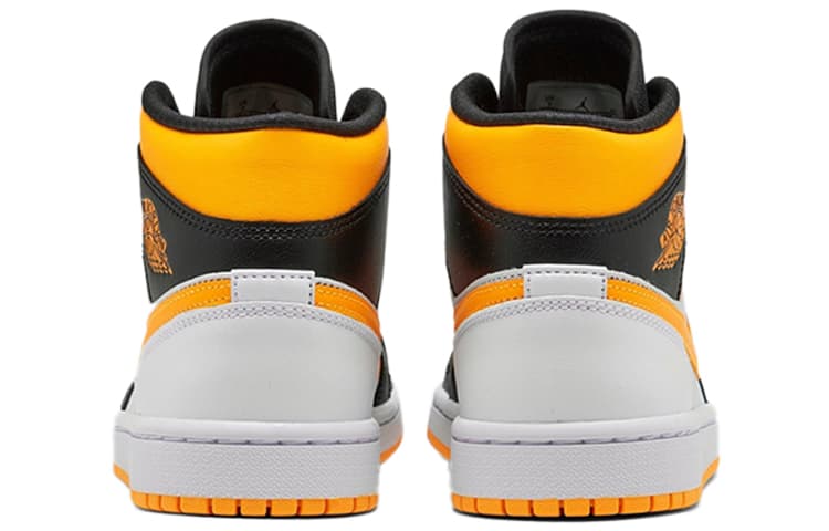 Ретро баскетбольные кроссовки Jordan Air Jordan 1 Mid SE Black Yellow - изображение 4