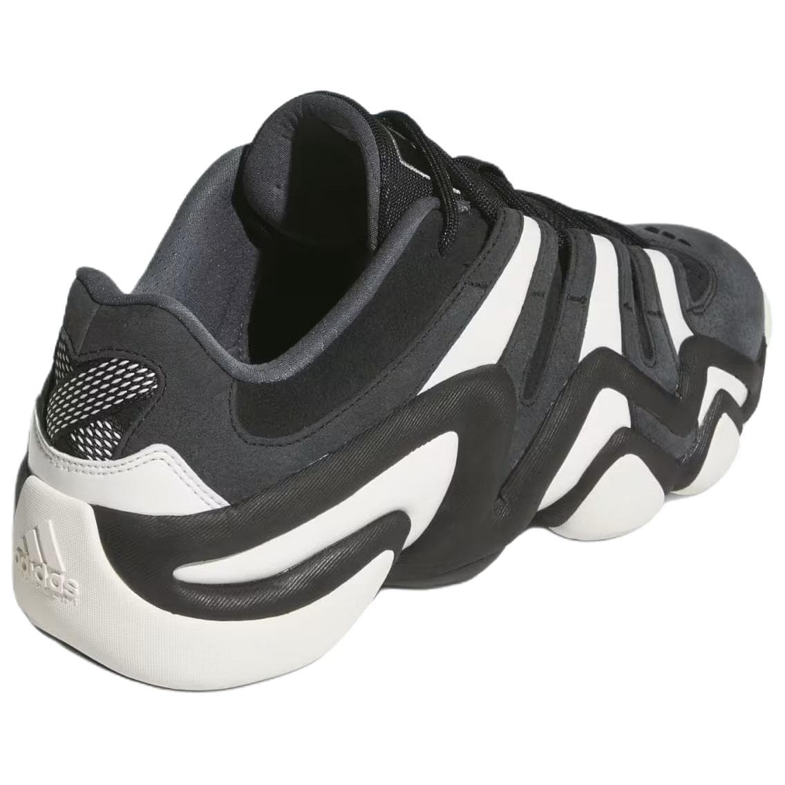 Кроссовки для баскетбола Adidas Crazy 8 противоскользящие устойчивые к истиранию низкие баскетбольные кроссовки мужские черно-белые - изображение 4