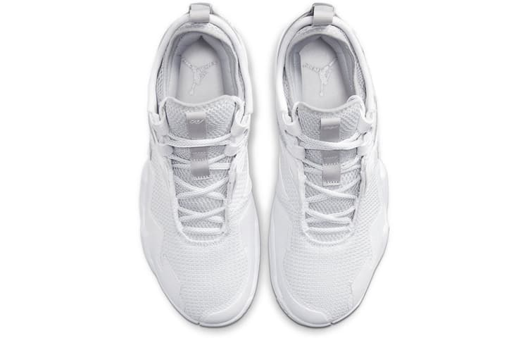 Ретро баскетбольные кроссовки Jordan One Take 1 White Grey - изображение 4