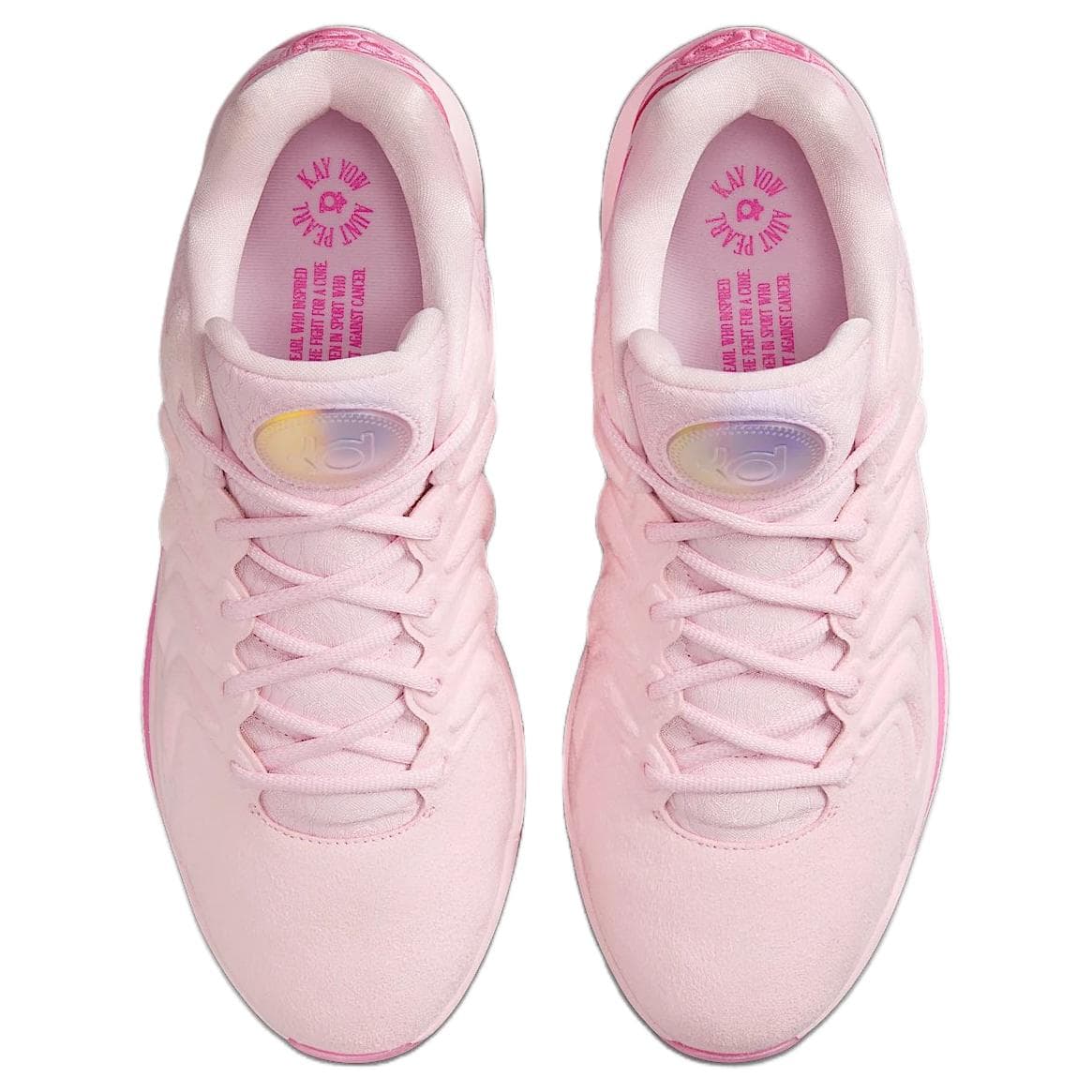 Кроссовки для баскетбола Nike KD 17 Противоскользящие устойчивые к истиранию низкие баскетбольные кроссовки унисекс розовые - изображение 4