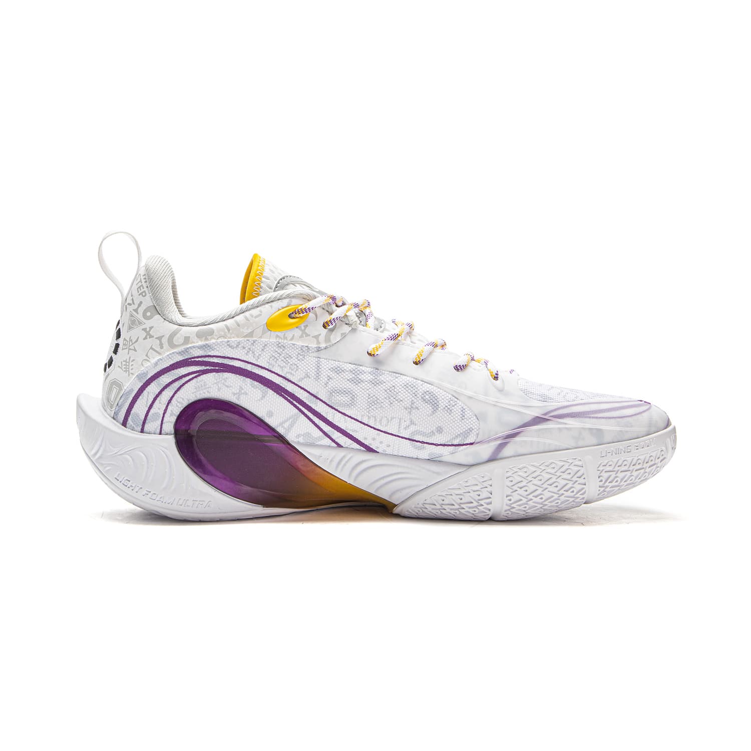 Кроссовки для баскетбола Li NING DLO 1 Амортизация Low Топ Баскетбольные кроссовки Мужской Бело-серый - изображение 5