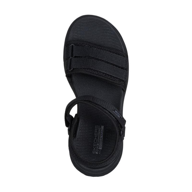Шлёпанцы Skechers Max Cushioning One Шнуровка Сандалии Женские Черные - изображение 5
