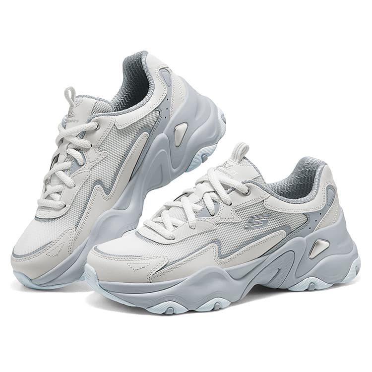Кроссовки Skechers D'LITES 5,0 Высота Увеличивающие Низкие Кроссовки с Толстой Подошвой Женские Белые - изображение 3