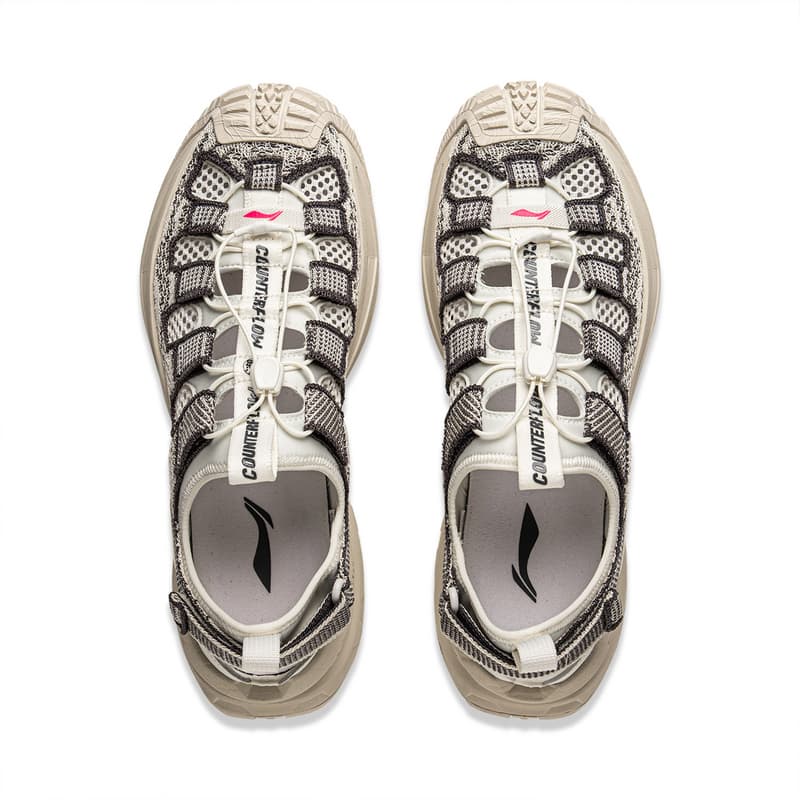 Кроссовки Li NING Outdoor Counterflow Xunchuan Ткань Дышащая Устойчивая к истиранию Низкий Топ Походная обувь Унисекс Экрю - изображение 4