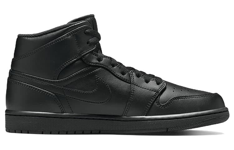 Ретро баскетбольные кроссовки Jordan Air Jordan 1 Mid Black — фото 2