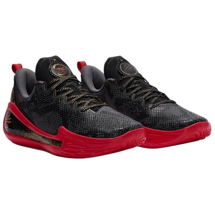 Кроссовки для баскетбола Under Armour Curry 12 Low Топ Баскетбольные кроссовки Унисекс Черно-серый - изображение 3