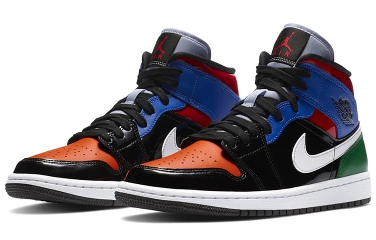 Ретро баскетбольные кроссовки Jordan Air Jordan 1 Mid SE Patent Blend - изображение 3