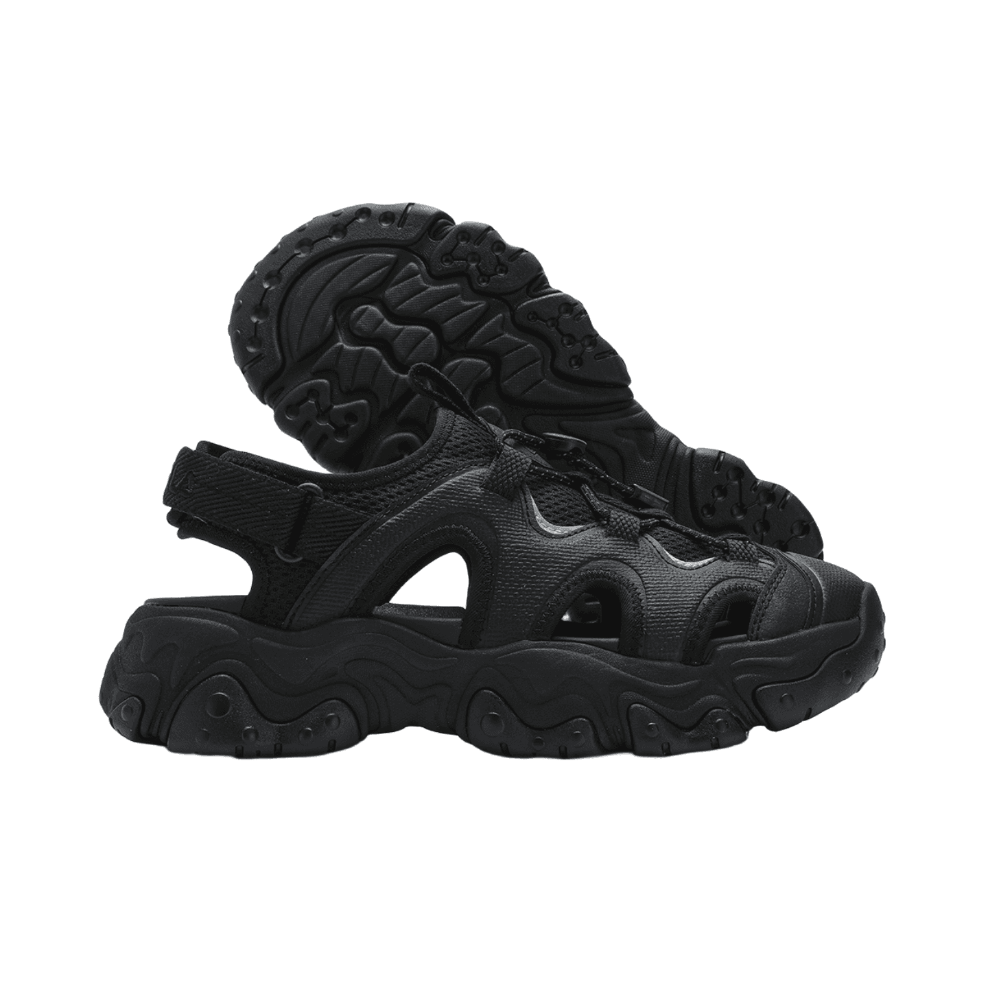 Сандалии с ремешком FILA FLUID 5 SANDAL Пляжные сандалии Женские Черные - изображение 4