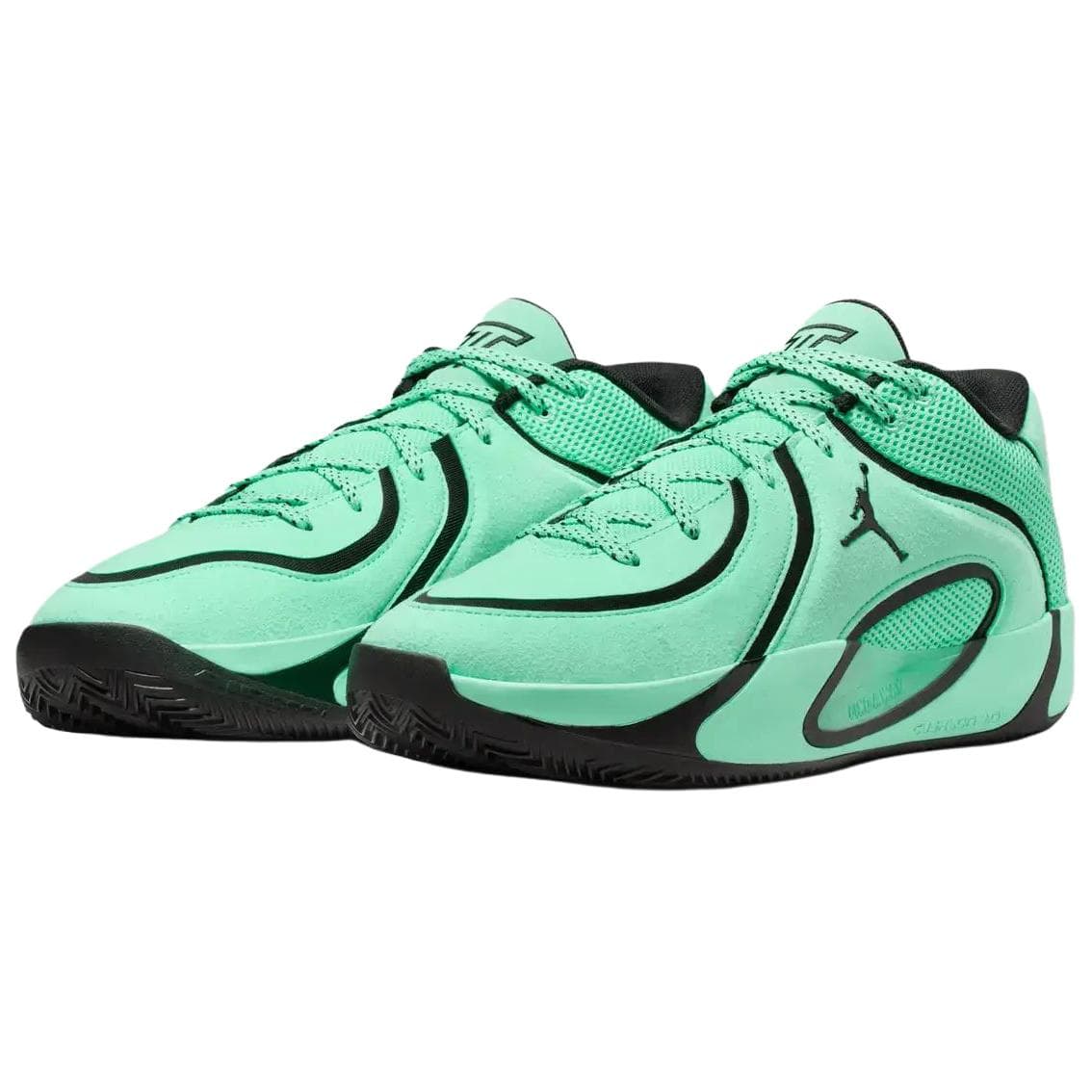 Кроссовки для баскетбола Jordan x Tatum 4 PF Green Glow Удобные классические дышащие баскетбольные кроссовки с амортизацией Мужские Зелёно-чёрный - изображение 3
